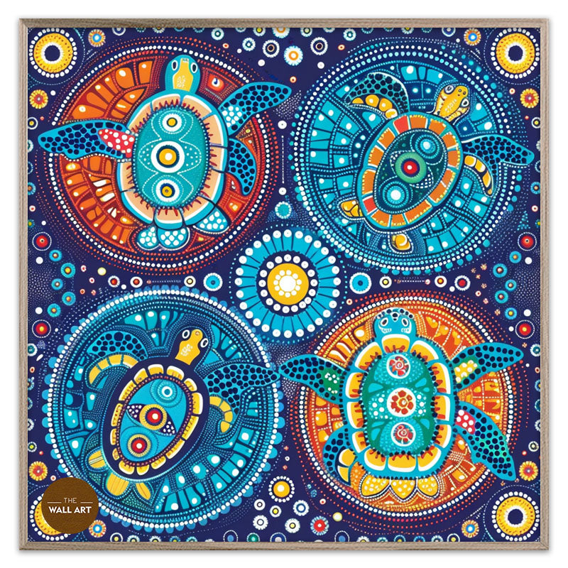 ARBORIGINAL ART OF SWIMING TURTLE IIII