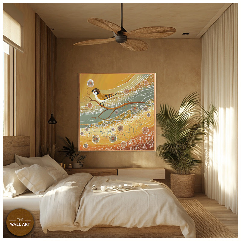 ARBORIGINAL ART OF YELLOW BIRD