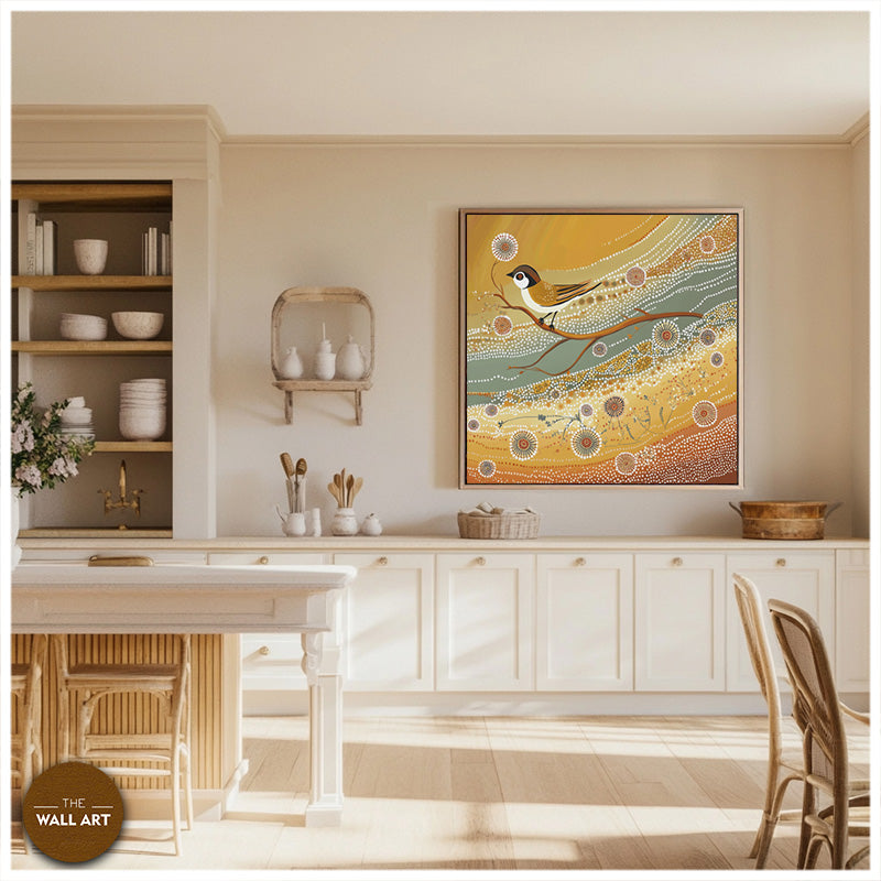 ARBORIGINAL ART OF YELLOW BIRD