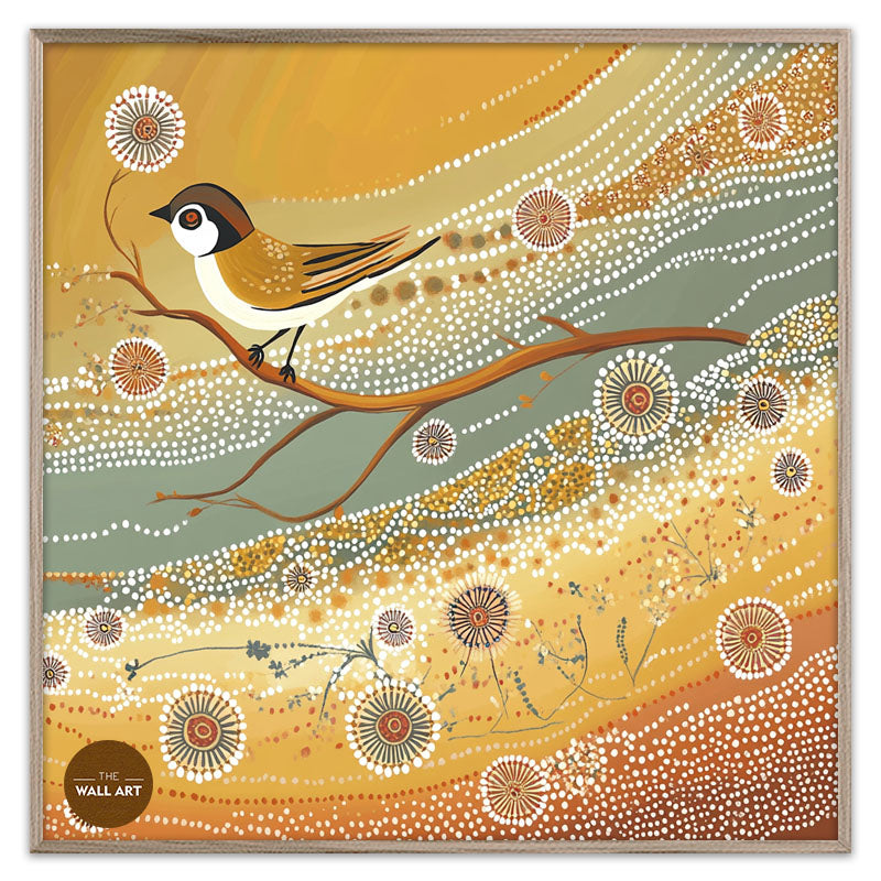 ARBORIGINAL ART OF YELLOW BIRD