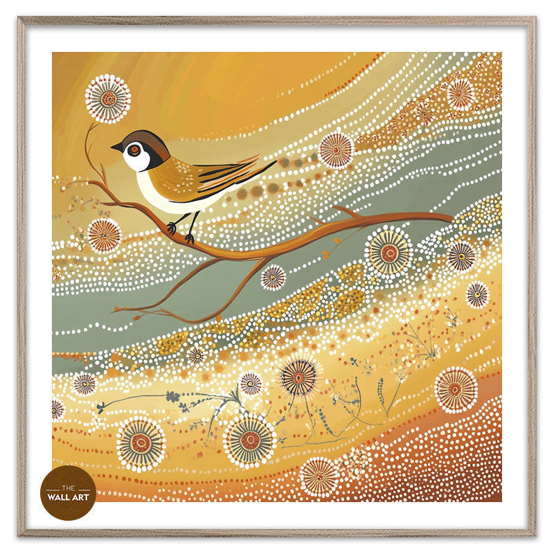 ARBORIGINAL ART OF YELLOW BIRD