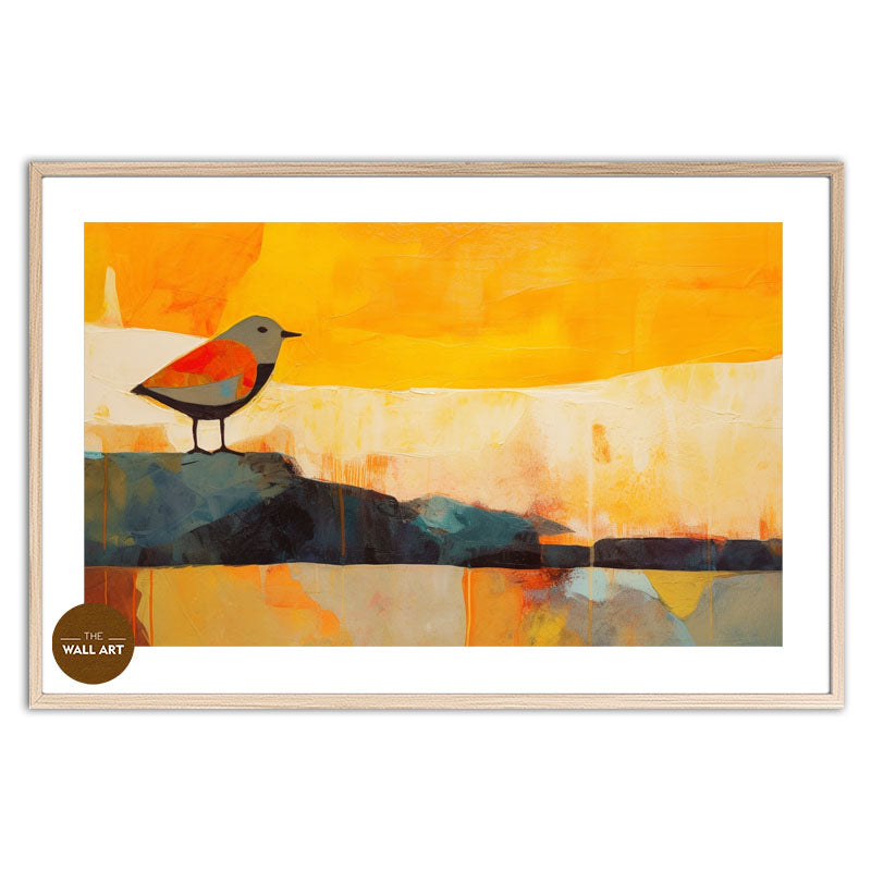 BIRD IN YELLOW FIELD