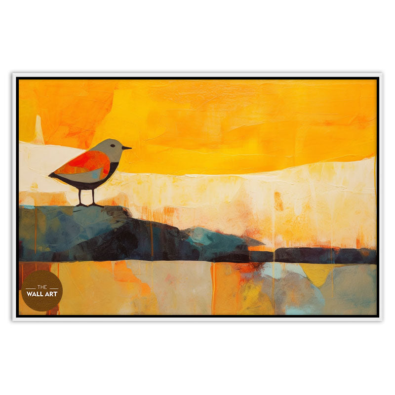 BIRD IN YELLOW FIELD