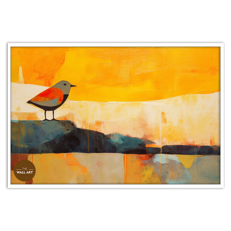 BIRD IN YELLOW FIELD
