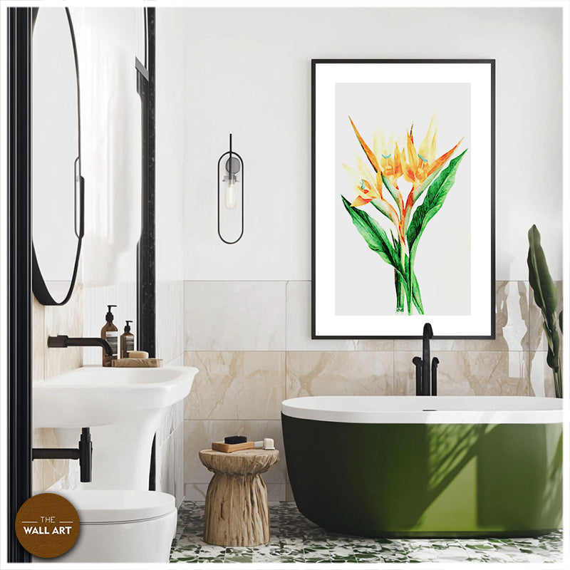 BIRD OF PARADISE WATER COLOUR