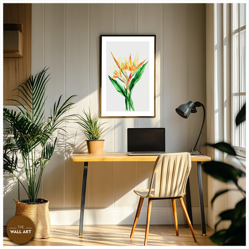 BIRD OF PARADISE WATER COLOUR