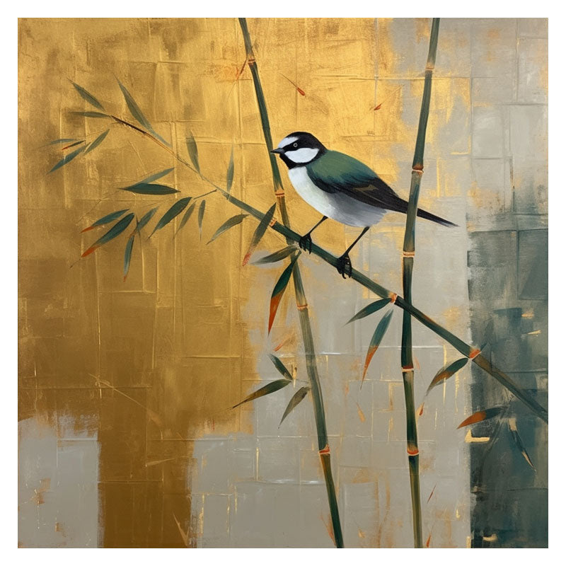 BIRD ON BAMBOO