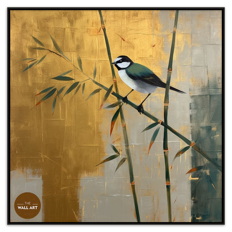 BIRD ON BAMBOO