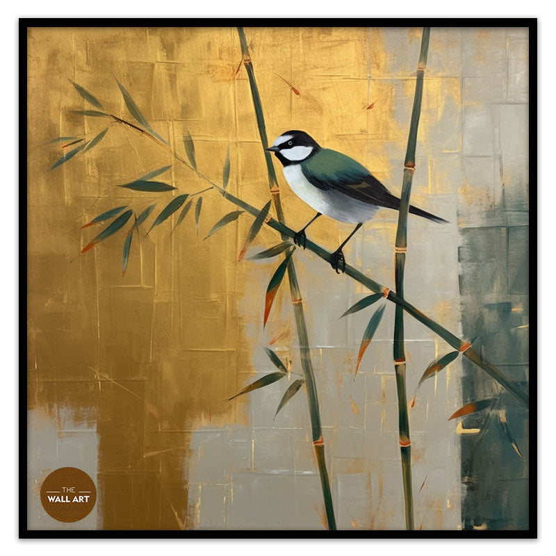 BIRD ON BAMBOO