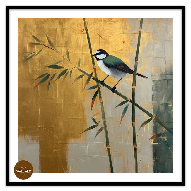BIRD ON BAMBOO