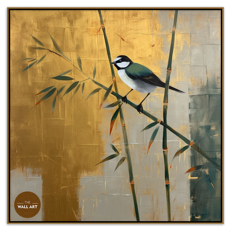 BIRD ON BAMBOO