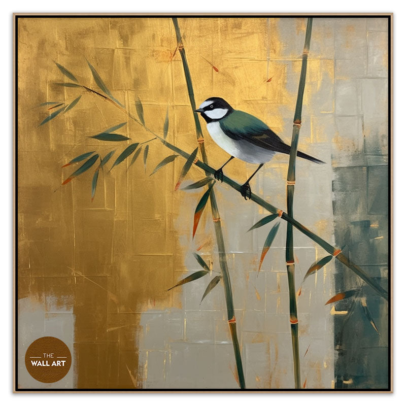 BIRD ON BAMBOO
