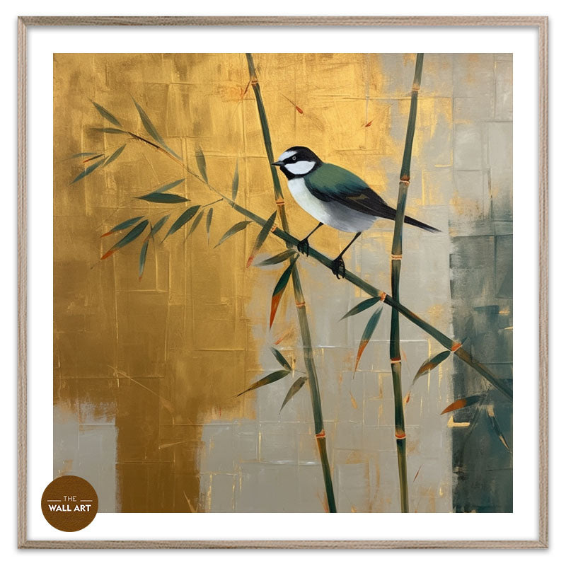 BIRD ON BAMBOO