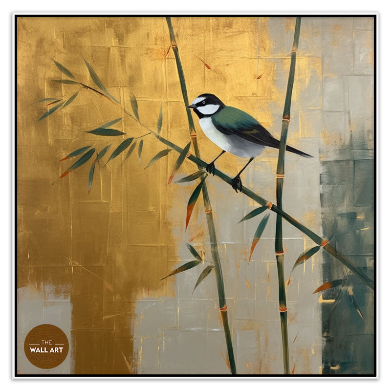 BIRD ON BAMBOO