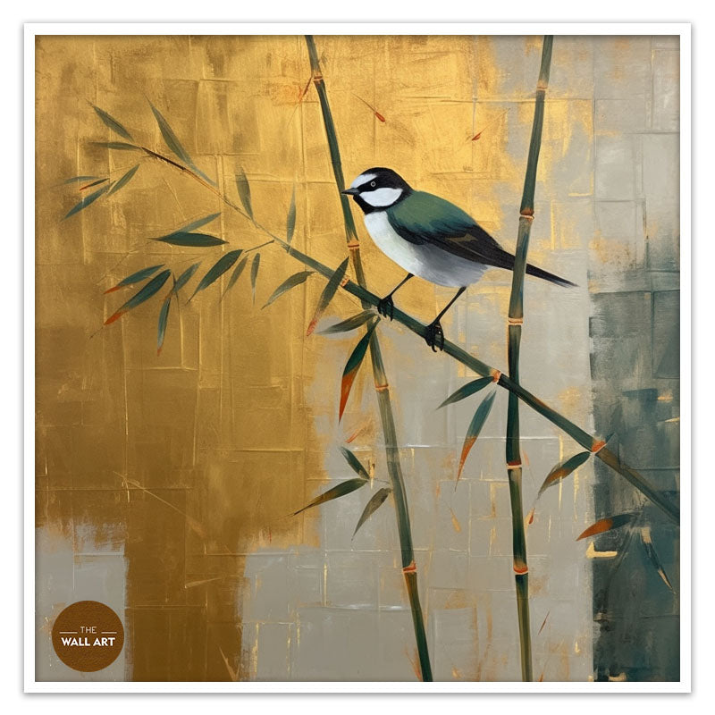 BIRD ON BAMBOO