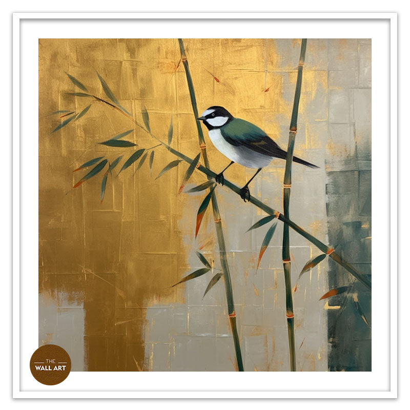 BIRD ON BAMBOO