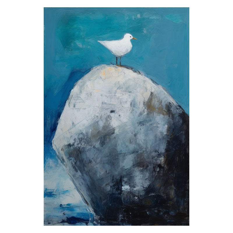BIRD ON BIG ROCK