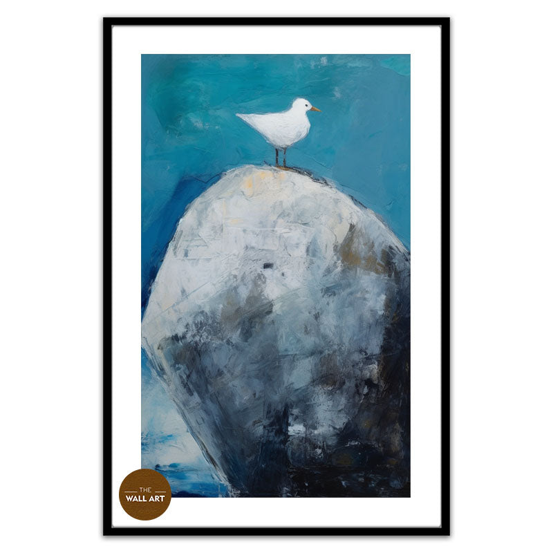 BIRD ON BIG ROCK