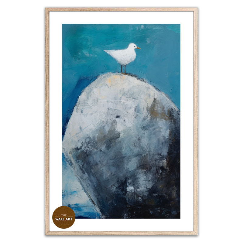 BIRD ON BIG ROCK
