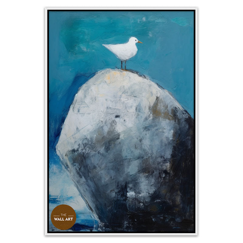 BIRD ON BIG ROCK