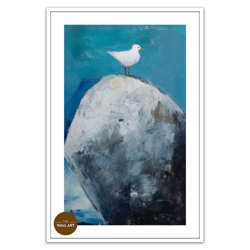 BIRD ON BIG ROCK