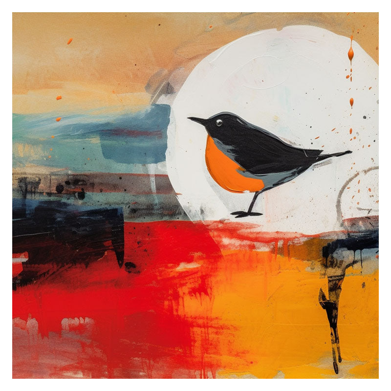 BIRD UNDER THE MOON