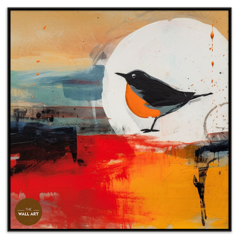 BIRD UNDER THE MOON