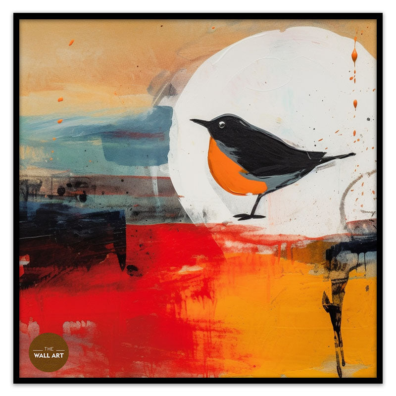 BIRD UNDER THE MOON