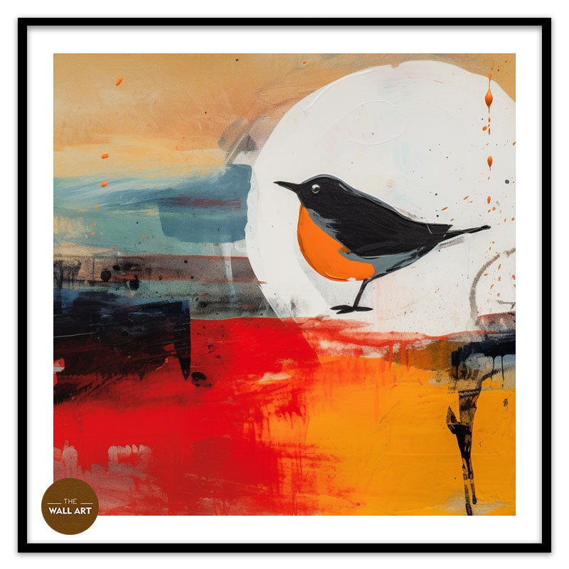 BIRD UNDER THE MOON