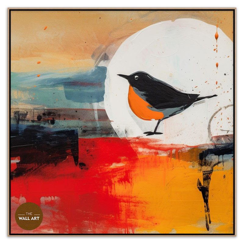BIRD UNDER THE MOON