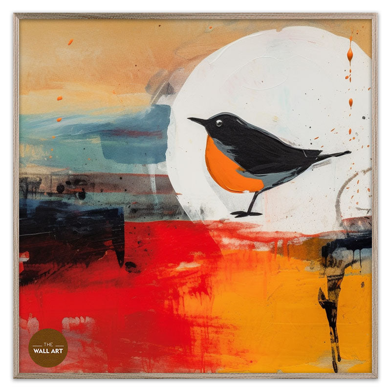 BIRD UNDER THE MOON