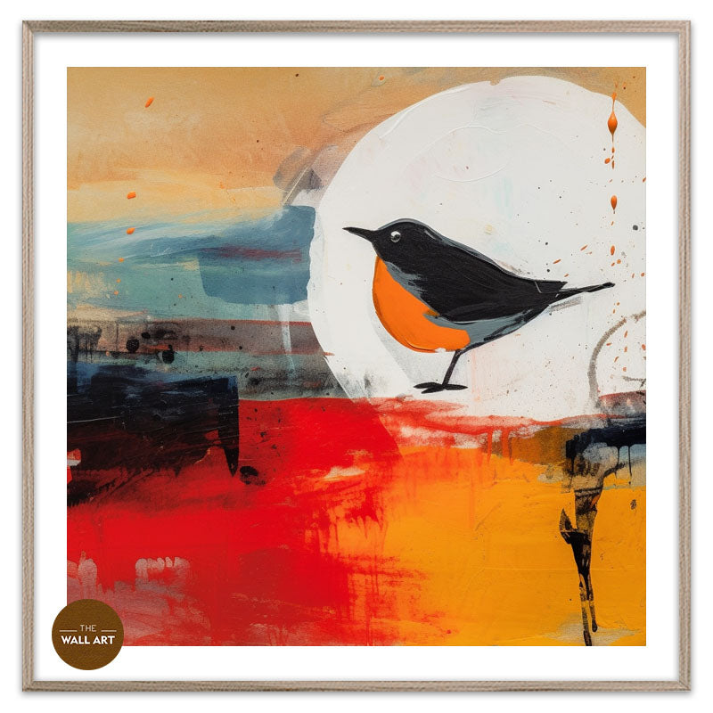 BIRD UNDER THE MOON