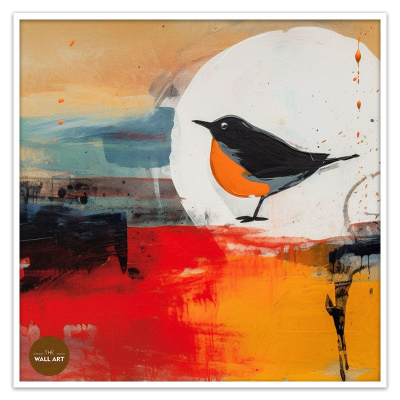 BIRD UNDER THE MOON