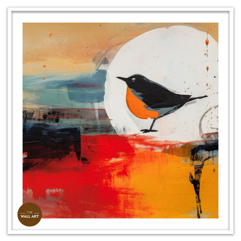 BIRD UNDER THE MOON