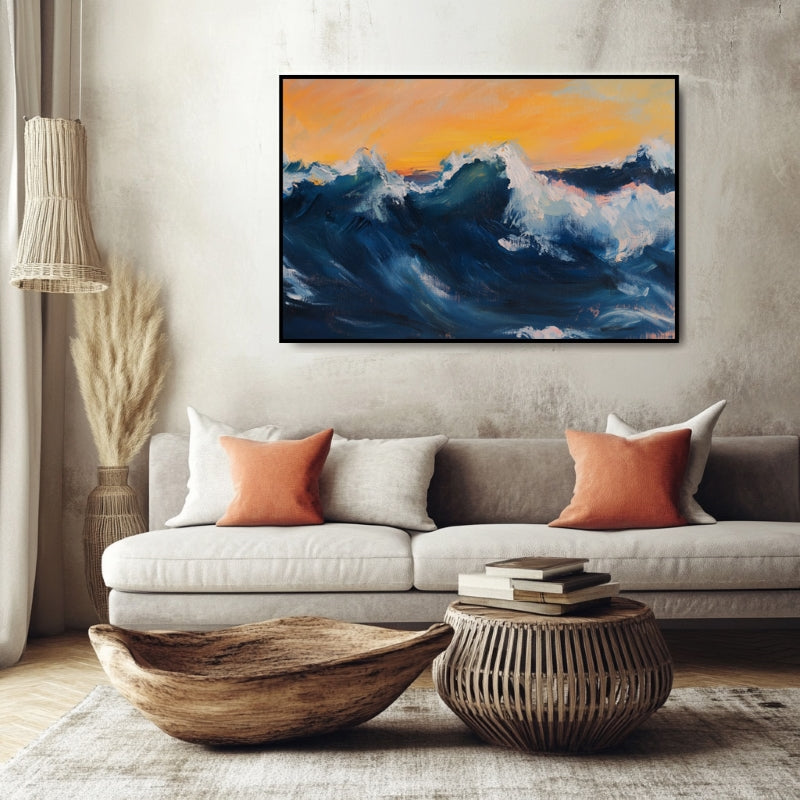 BLUE WAVE IN YELLOW SKY I
