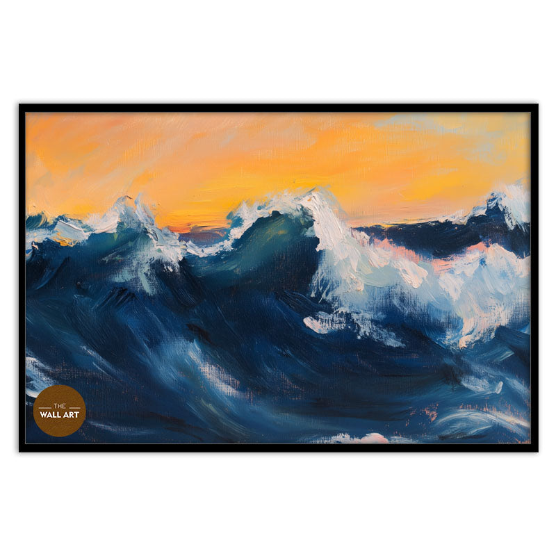 BLUE WAVE IN YELLOW SKY I