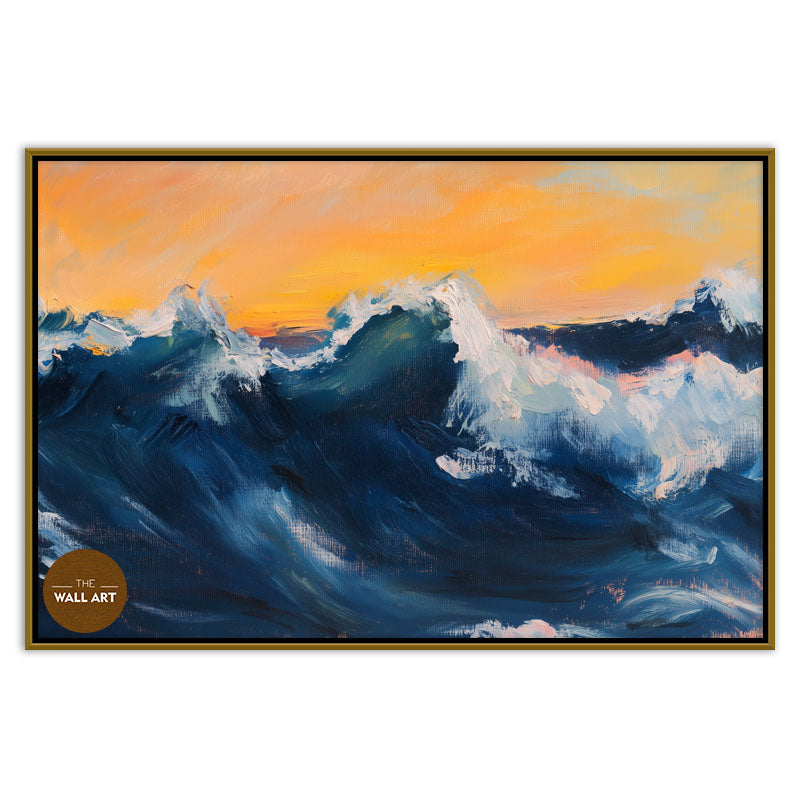 BLUE WAVE IN YELLOW SKY I