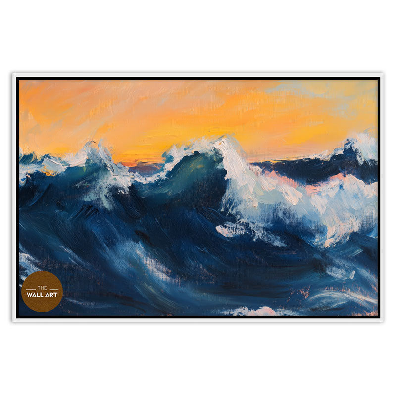 BLUE WAVE IN YELLOW SKY I