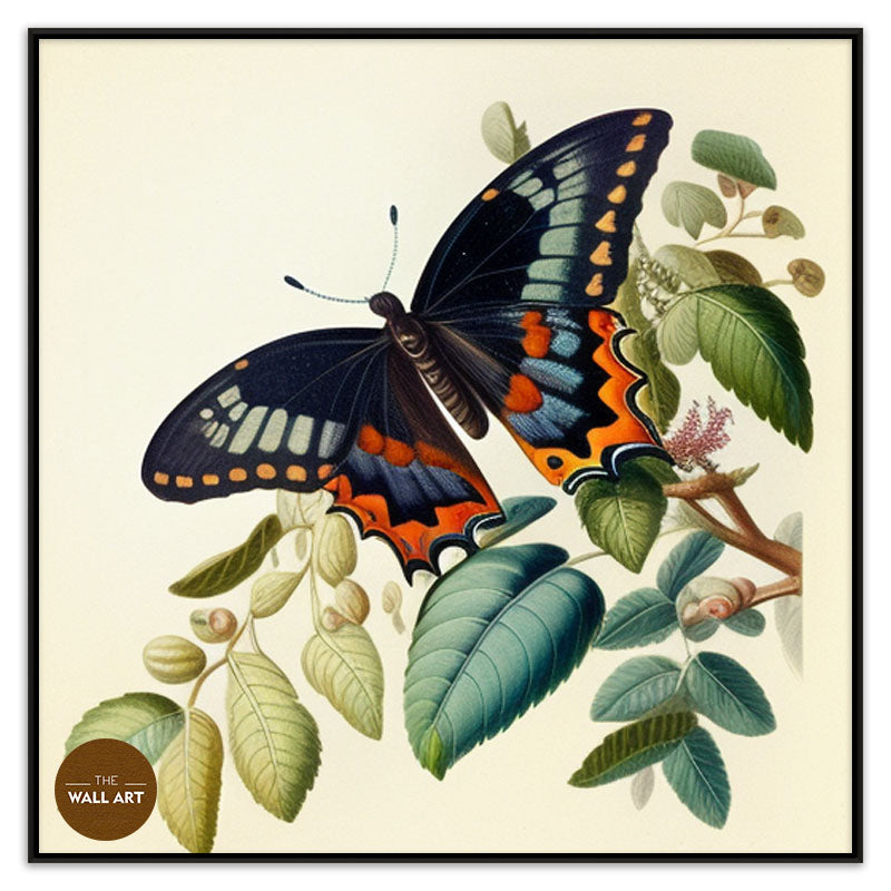 BUTTER FLY ON LEAVES II