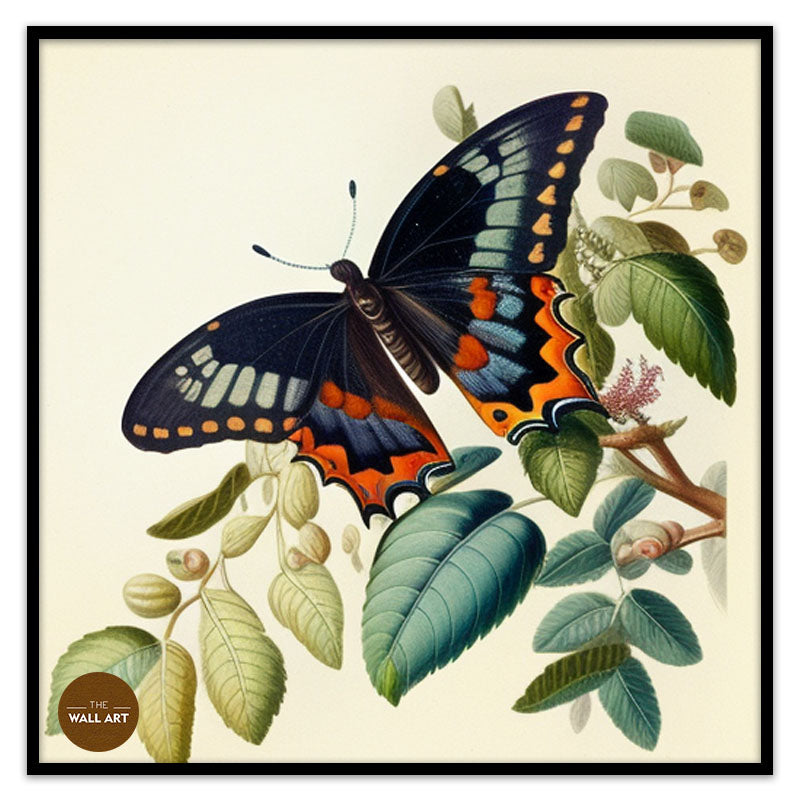 BUTTER FLY ON LEAVES II