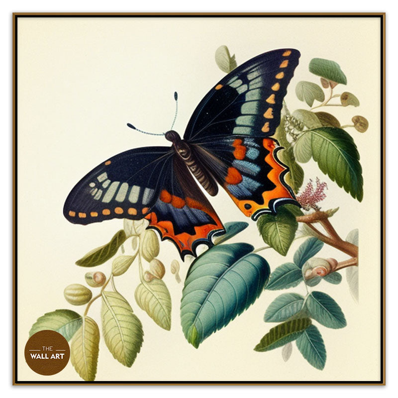 BUTTER FLY ON LEAVES II