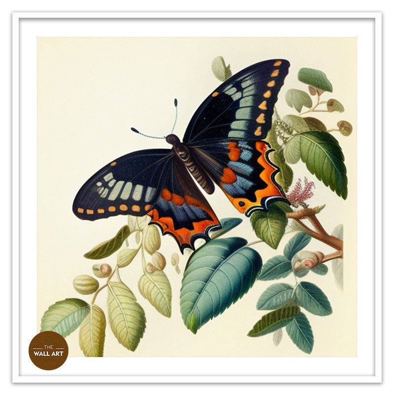 BUTTER FLY ON LEAVES II