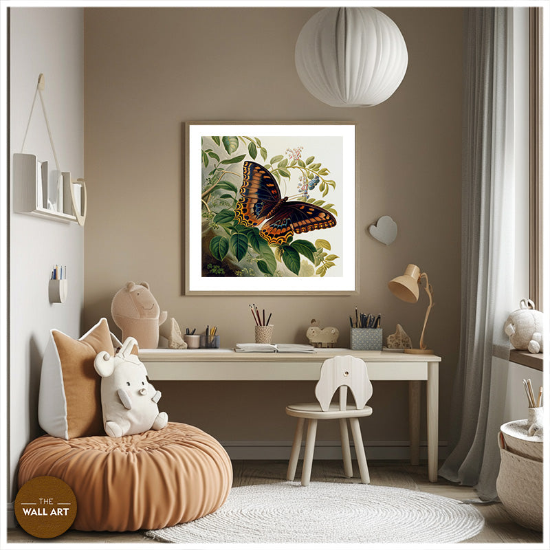 BUTTER FLY ON LEAVES I