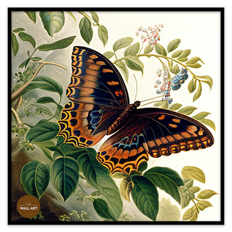 BUTTER FLY ON LEAVES I