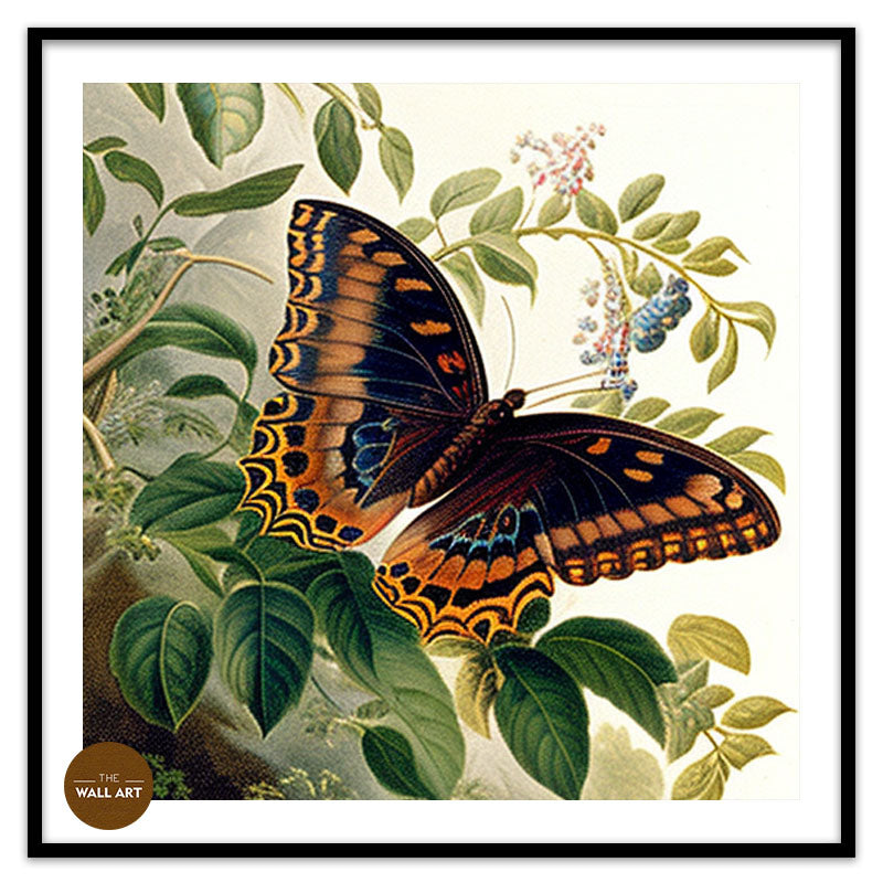 BUTTER FLY ON LEAVES I