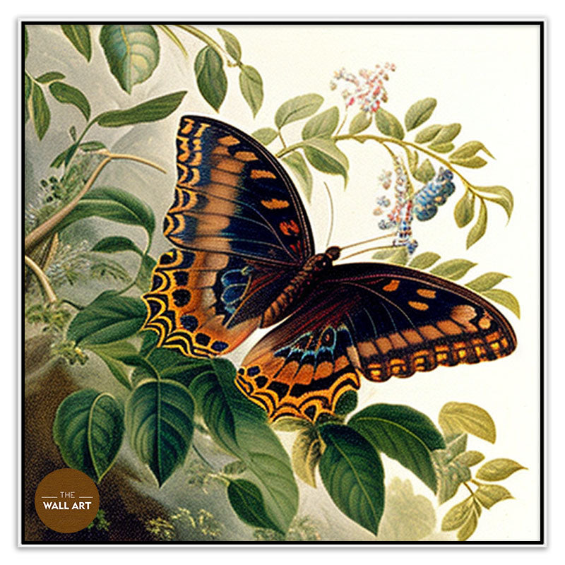 BUTTER FLY ON LEAVES I