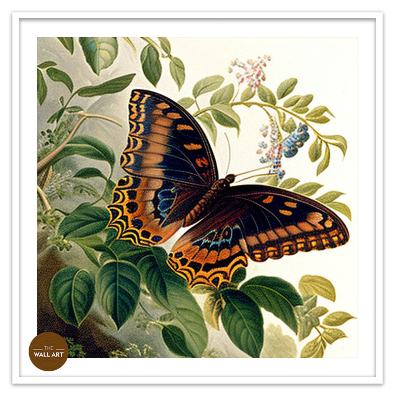 BUTTER FLY ON LEAVES I