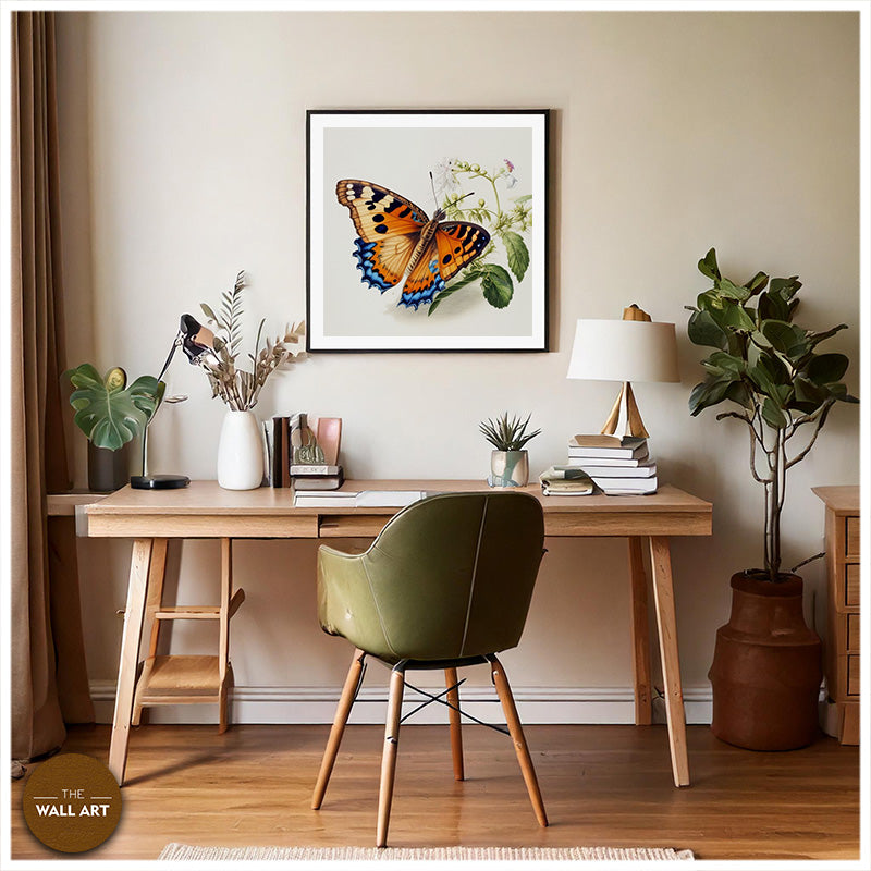 BUTTERFLY ON LEAVES III