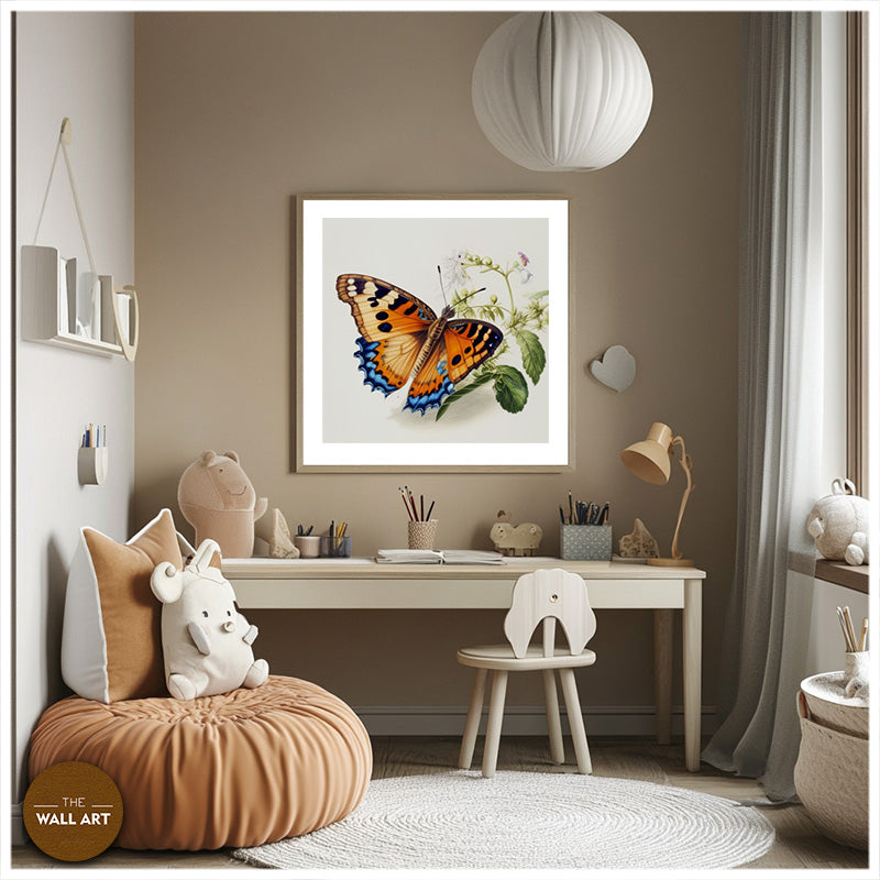 BUTTERFLY ON LEAVES III
