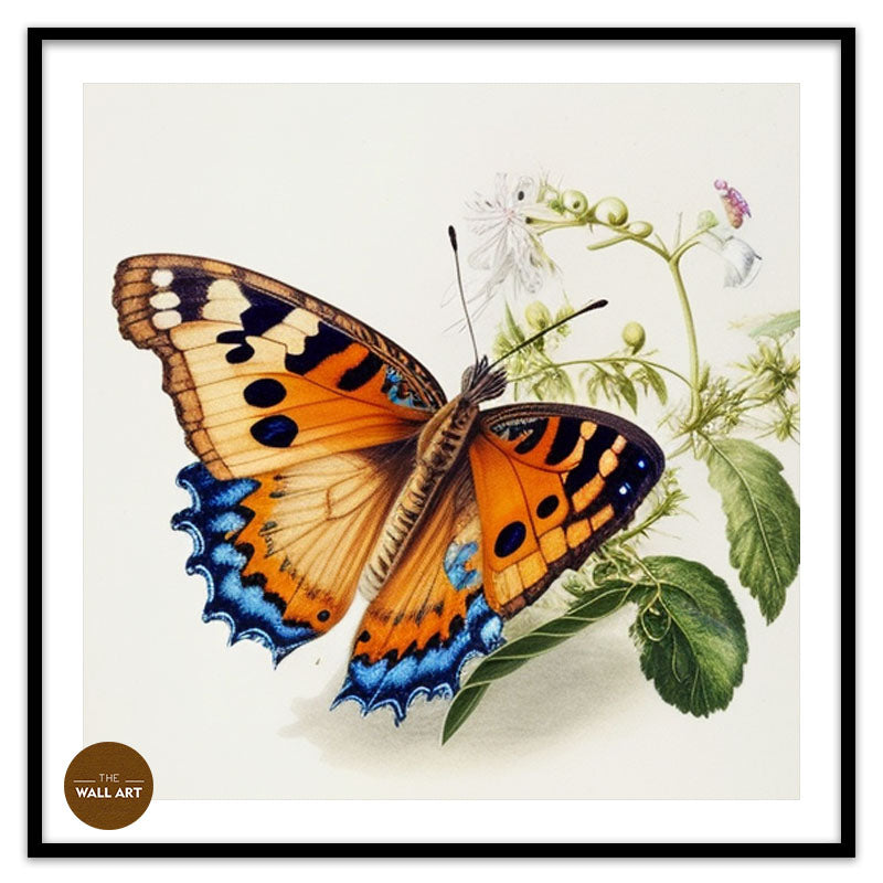 BUTTERFLY ON LEAVES III
